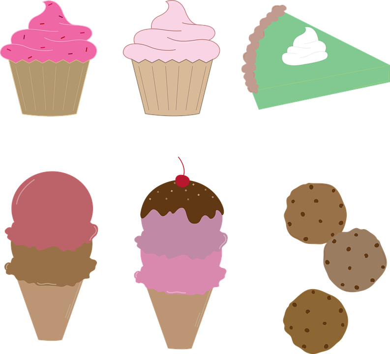 Assorted Desserts Vector Illustration