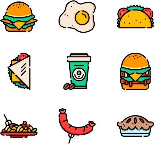 Assorted Fast Food Icons