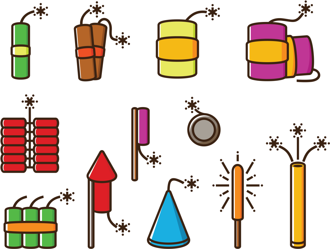 Assorted Firecrackers Illustration