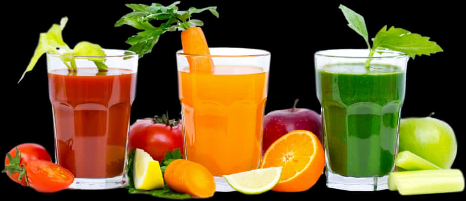 Assorted Fresh Juicesand Ingredients