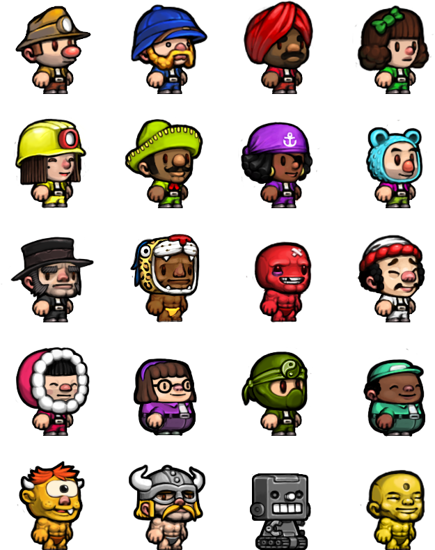 Assorted Game Characters Spritesheet