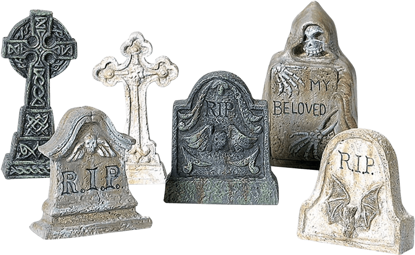 Assorted Halloween Tombstones Collection