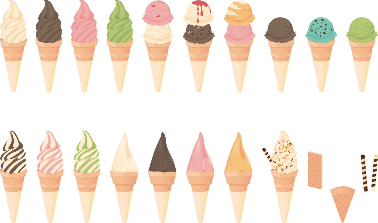 Assorted Ice Cream Cones Collection