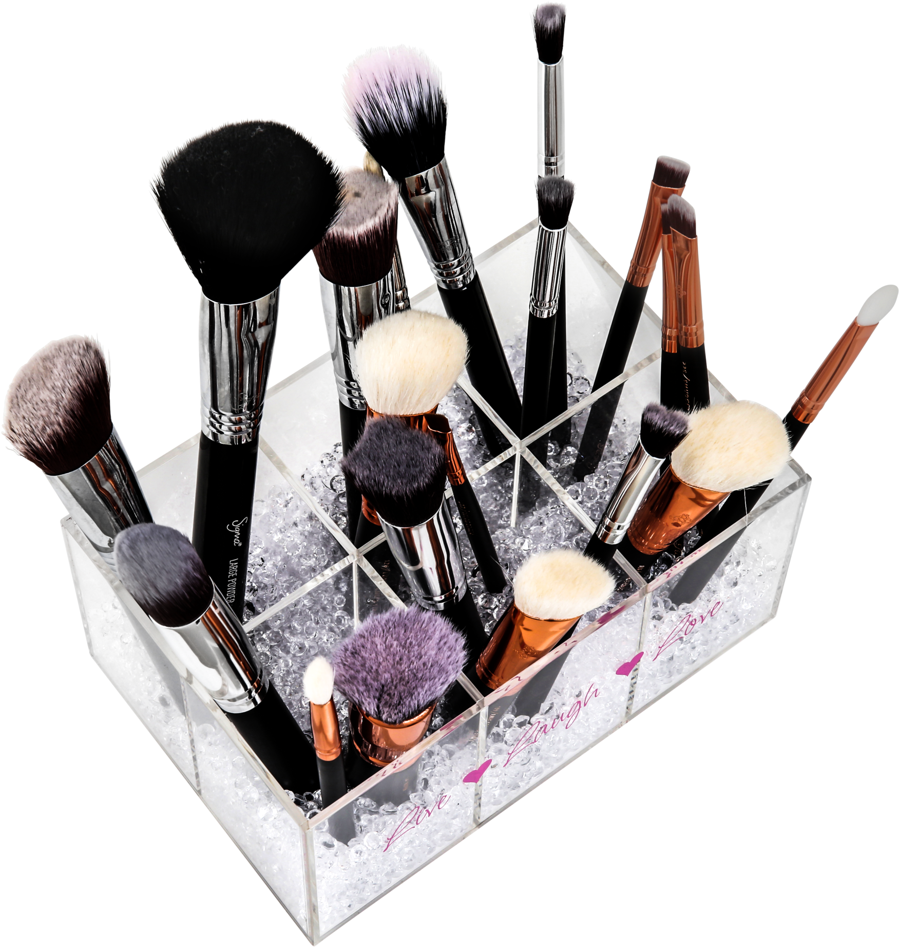 Assorted Makeup Brushesin Organizer