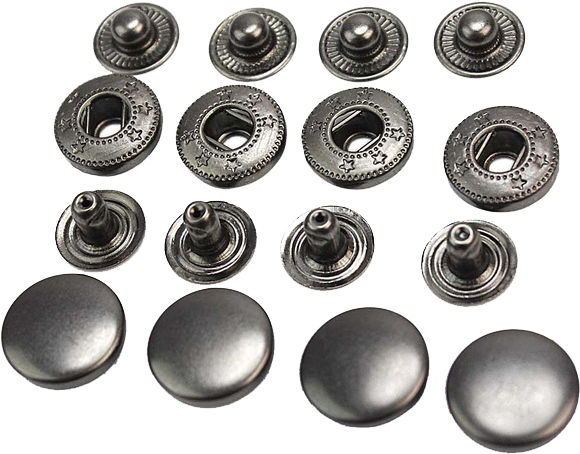 Assorted Metal Snap Buttons Collection