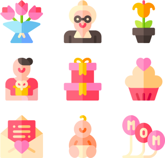 Assorted Mothers Day Icons Set