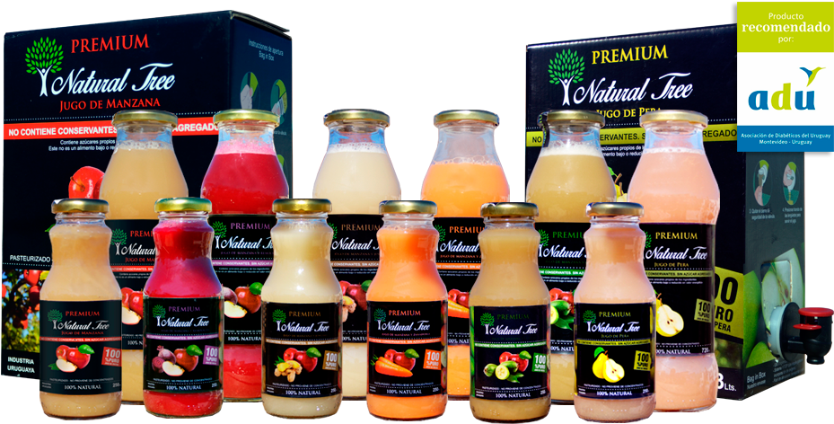 Assorted Natural Juice Products Packaging