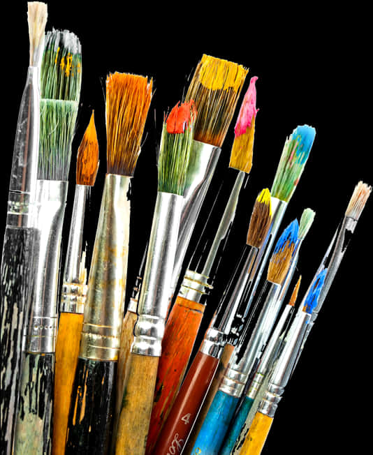 Assorted Paintbrushes Artist Tools