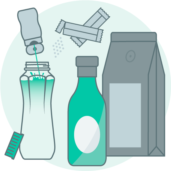 Assorted Plastic Packaging Illustration