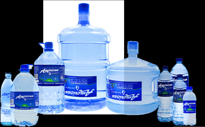 Assorted Plastic Water Bottles