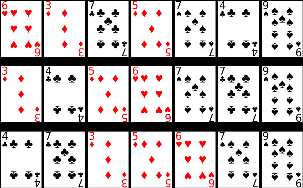 Assorted Playing Cards Layout