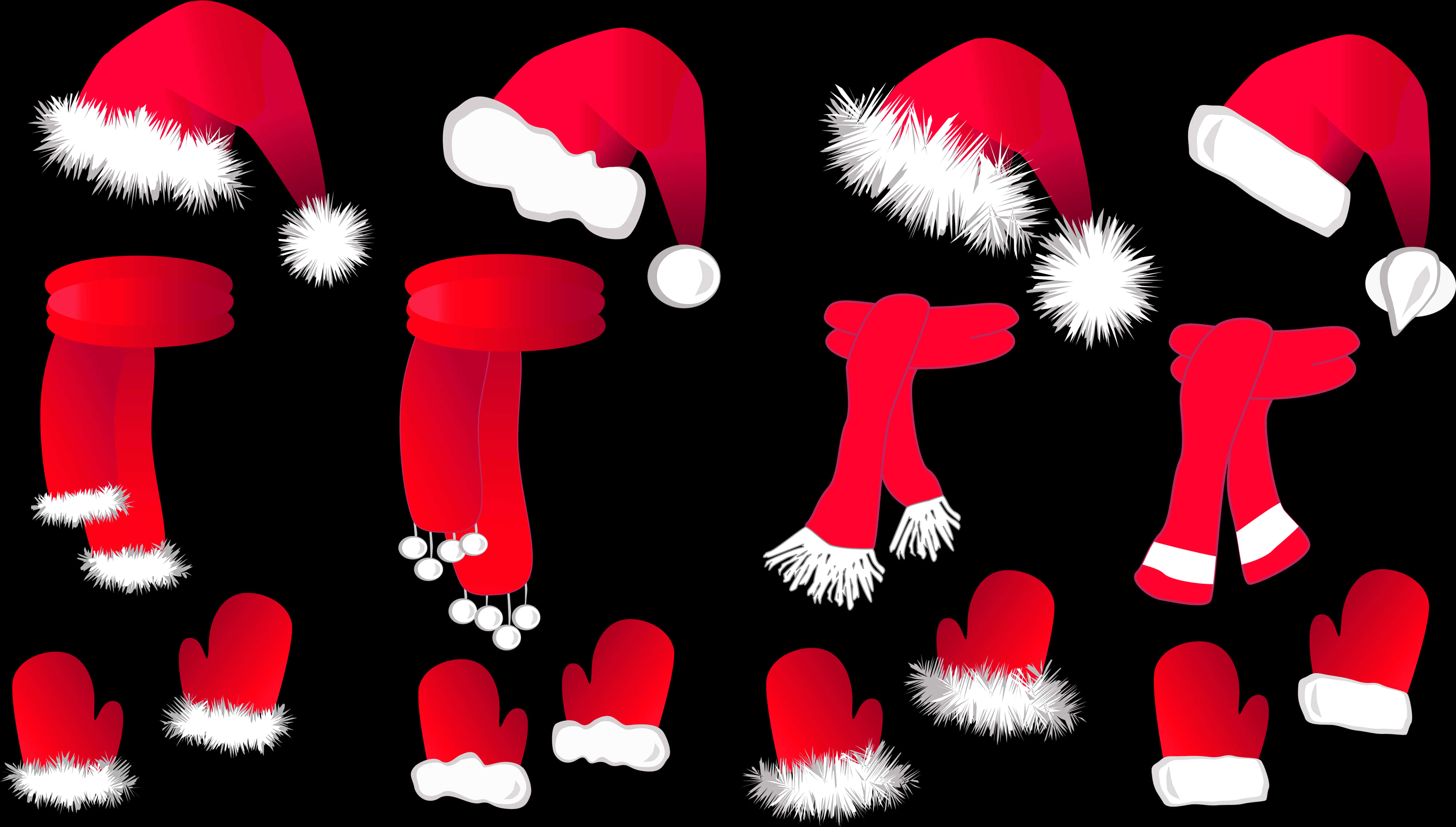 Assorted Santa Hatsand Accessories