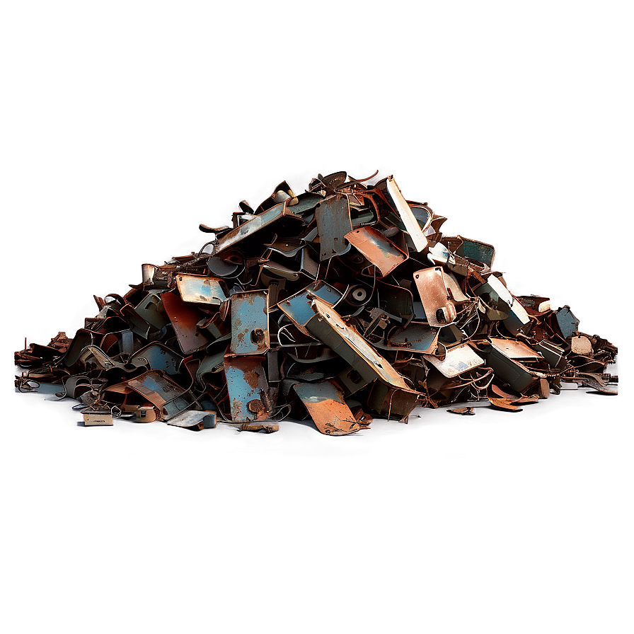 Assorted Scrap Metal Piles Png Jwe76