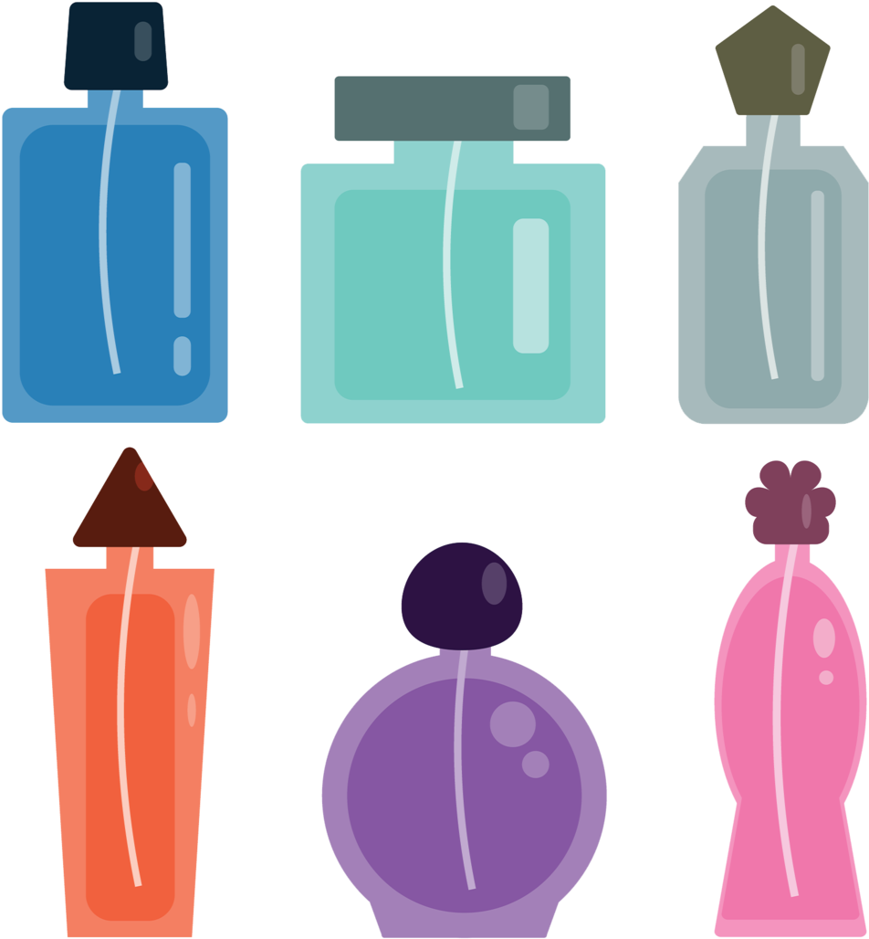 Assorted Spray Bottles Vector Illustration