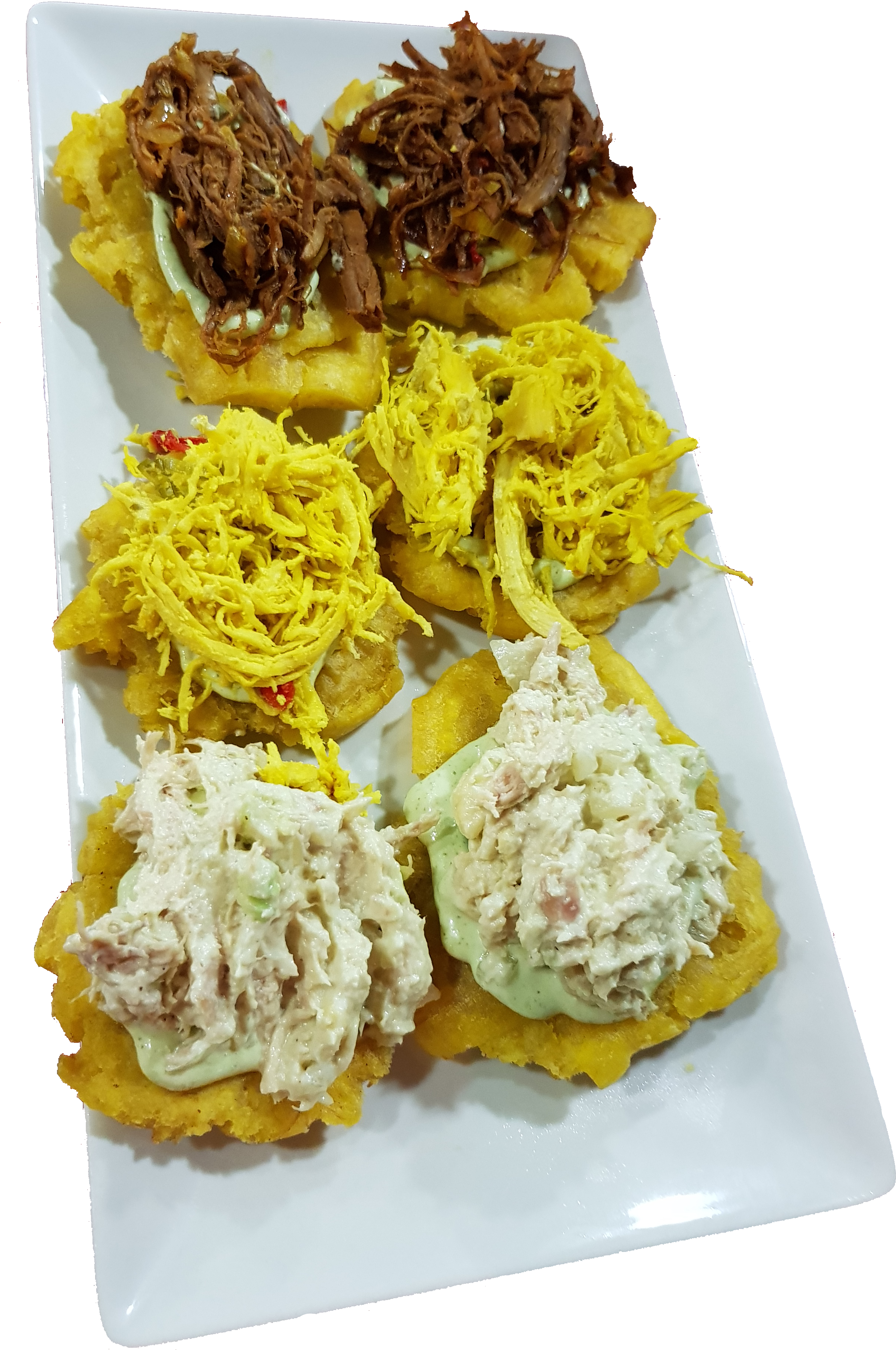 Assorted Tostones Toppings