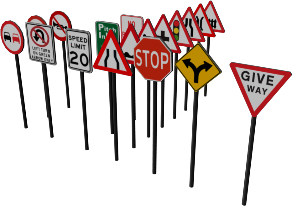 Assorted Traffic Signs Collection