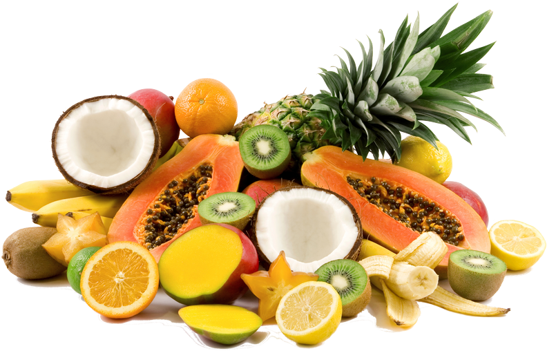 Assorted Tropical Fruits Display