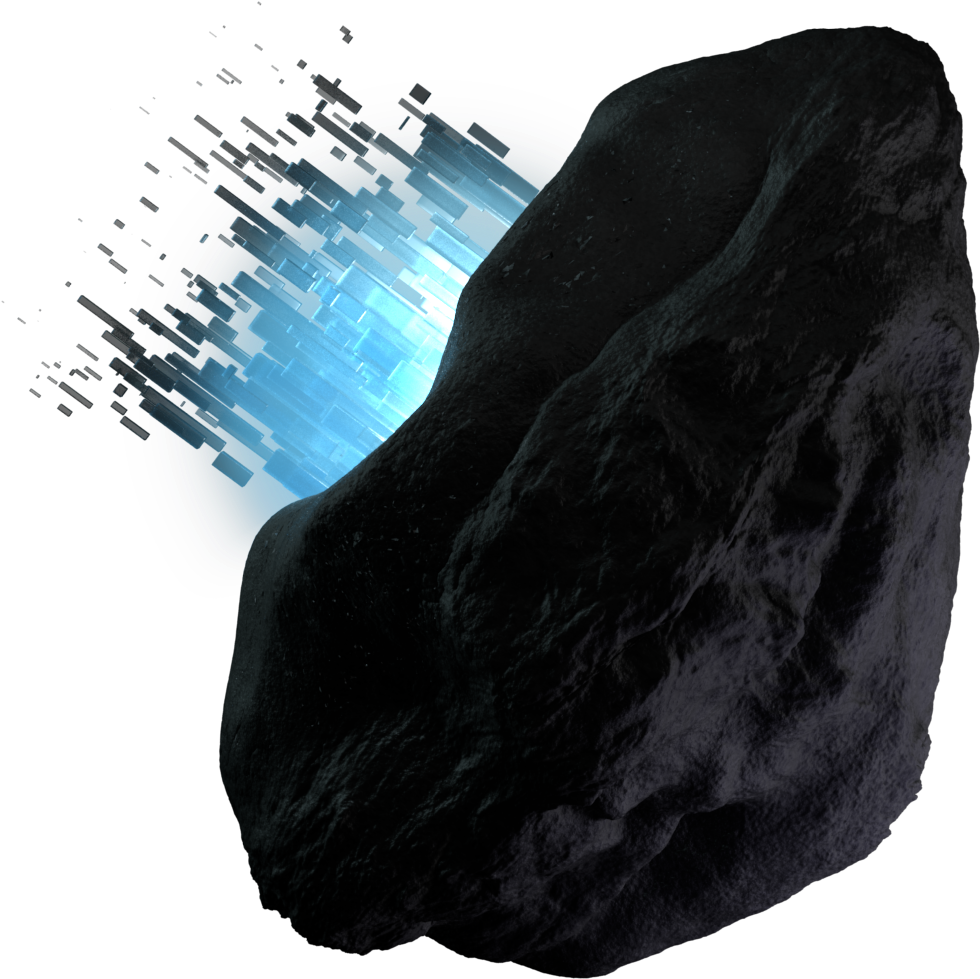 Asteroid Disintegration Digital Art