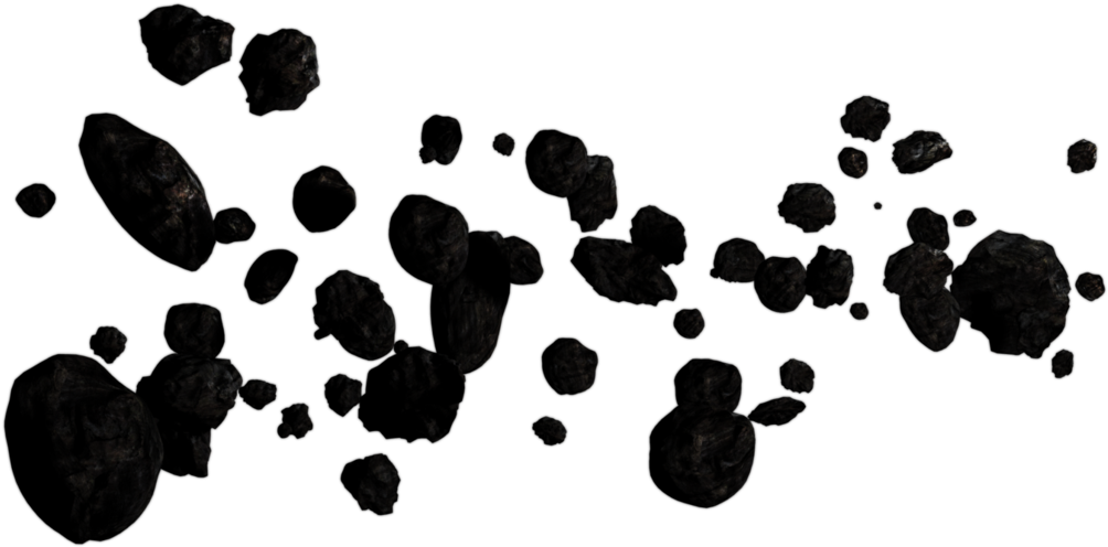 Asteroid Field Silhouettes