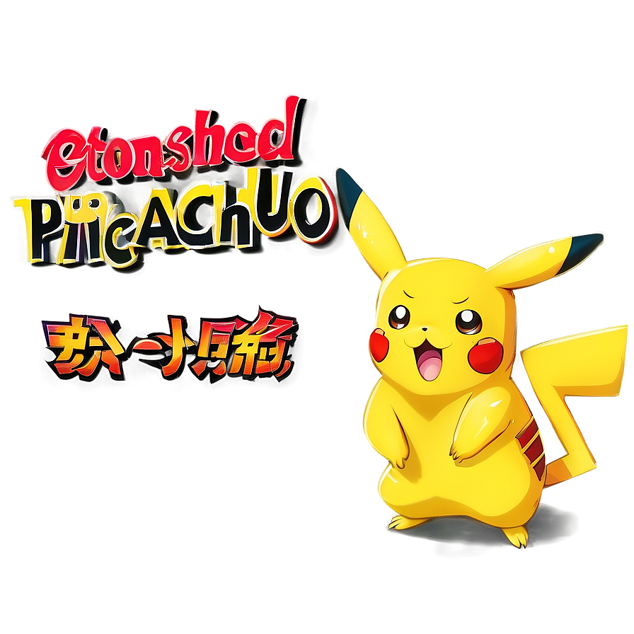 Astonished Pikachu Illustration Png 59