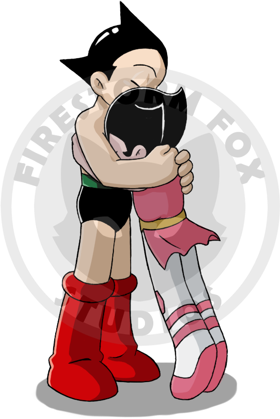 Astro Boyand Firefox Mascot Hug