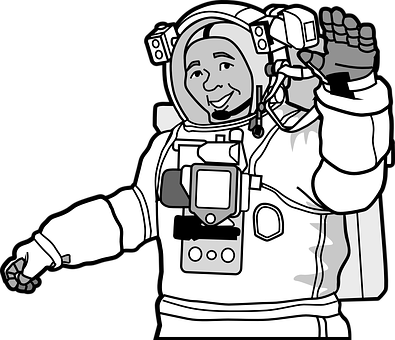 Astronaut Waving Cartoon