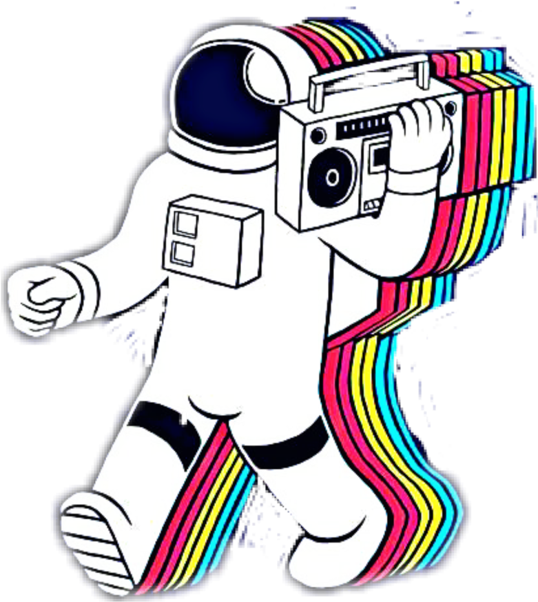 Astronaut With Boombox Art