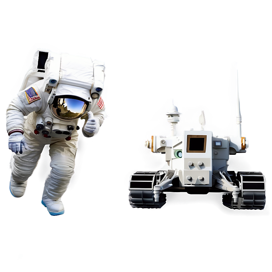 Astronaut With Space Rover Png 38