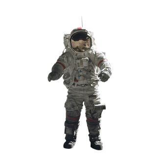 Astronautin Space Suit Floatsin Darkness