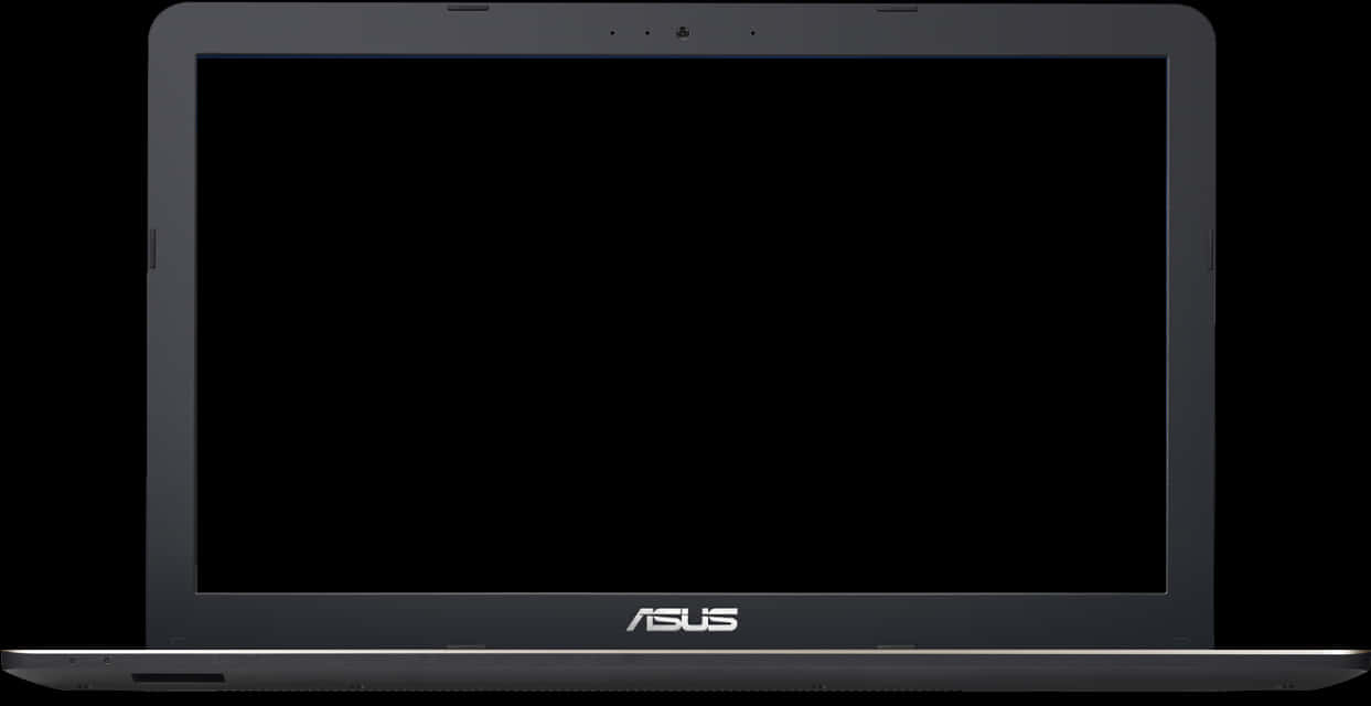 Asus Laptop Front View Black