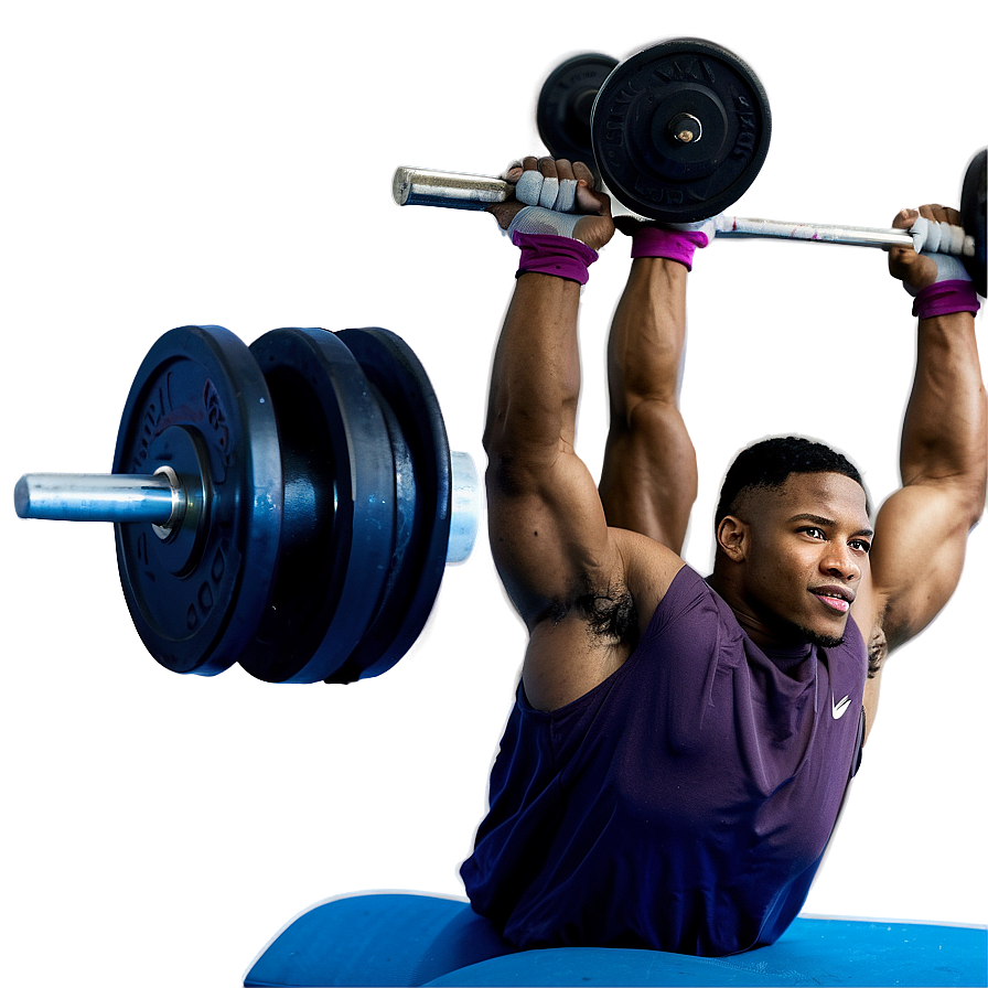 Athlete Performing Overhead Weightlifting