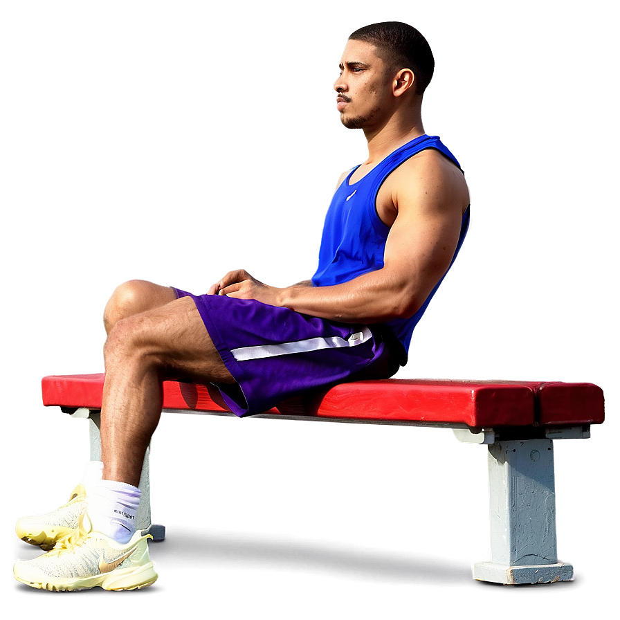 Athletes Sitting On Bench Png Vil