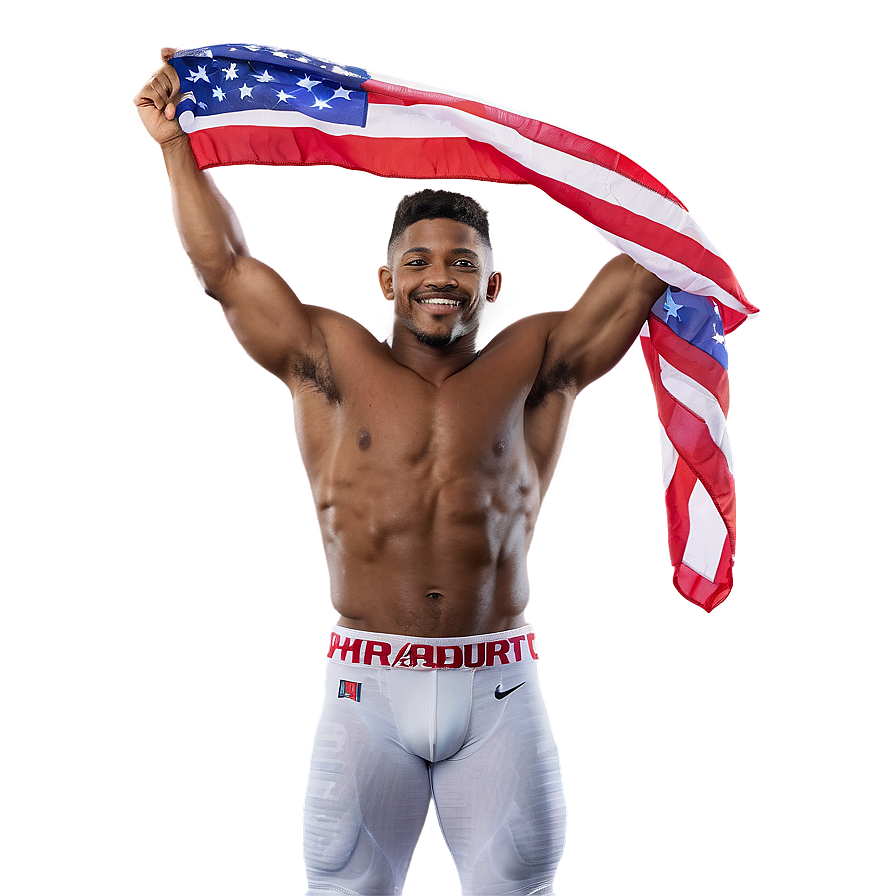 Athletewith American Flag