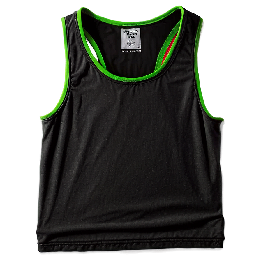 Athletic Black Tank Top Png 06282024