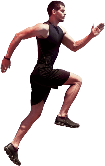 Athletic Man Performing Lunge Exercise