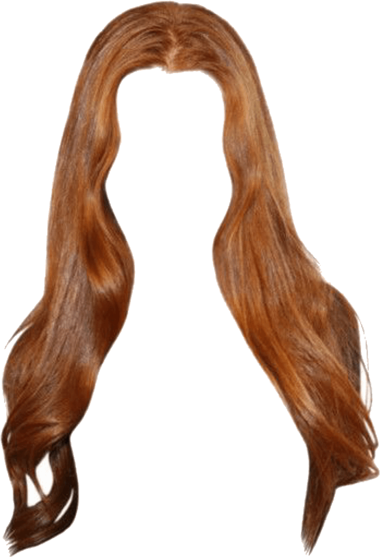 Auburn Hair Wig Transparent Background