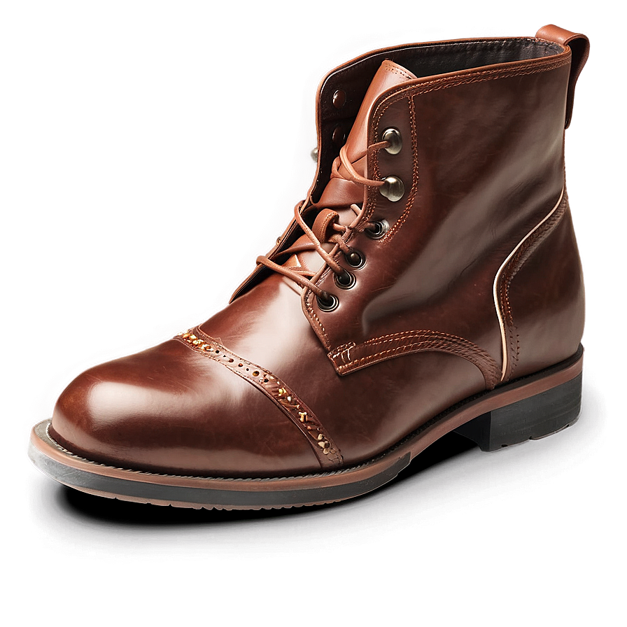 Auburn Leather Boots Png 69