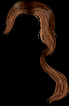 Auburn Wavy Hair Graphic