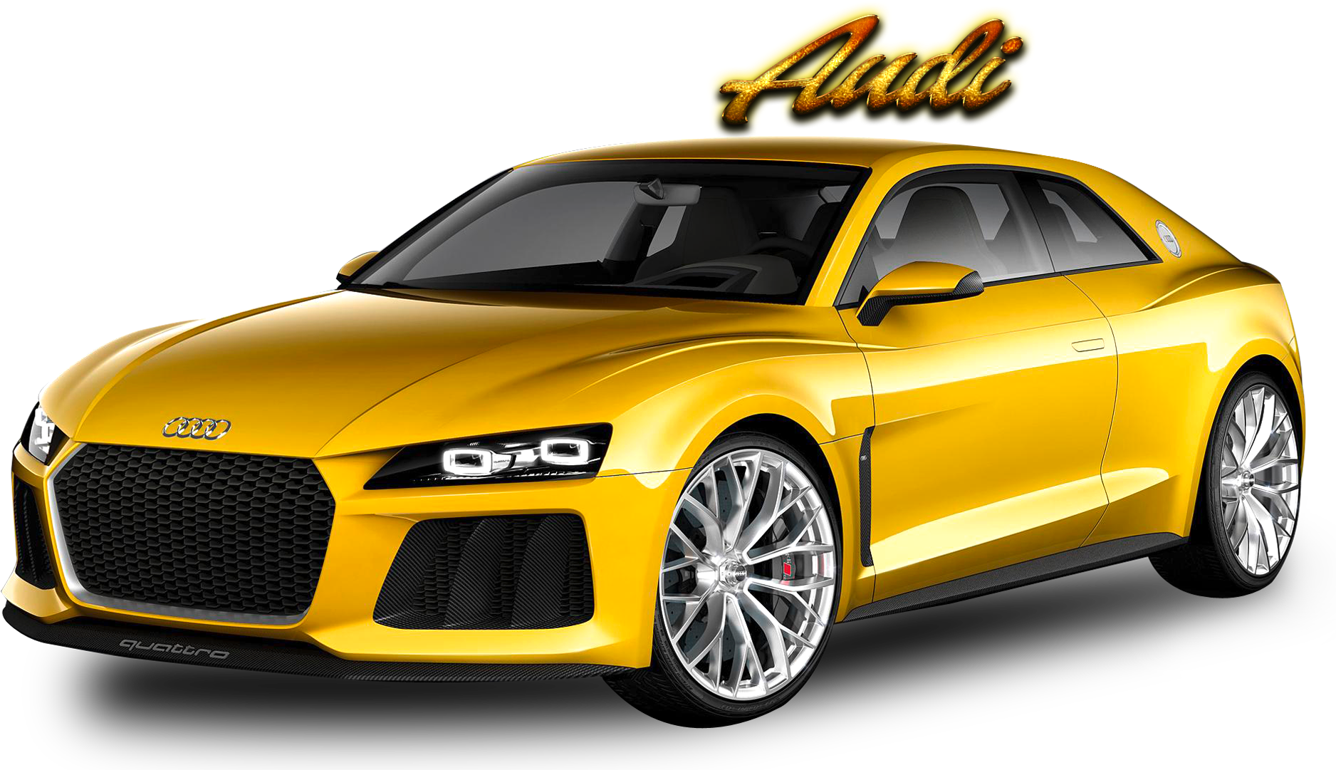 Audi Sportscar Yellow Quattro