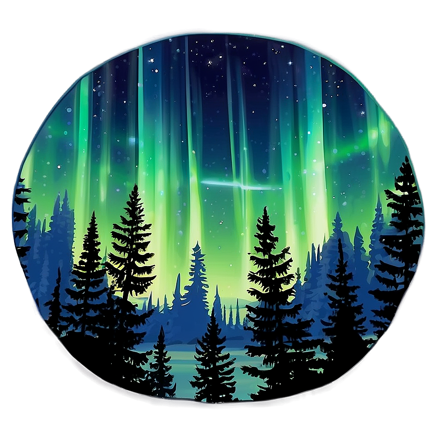 Aurora Borealis Night Sky Png Bqw