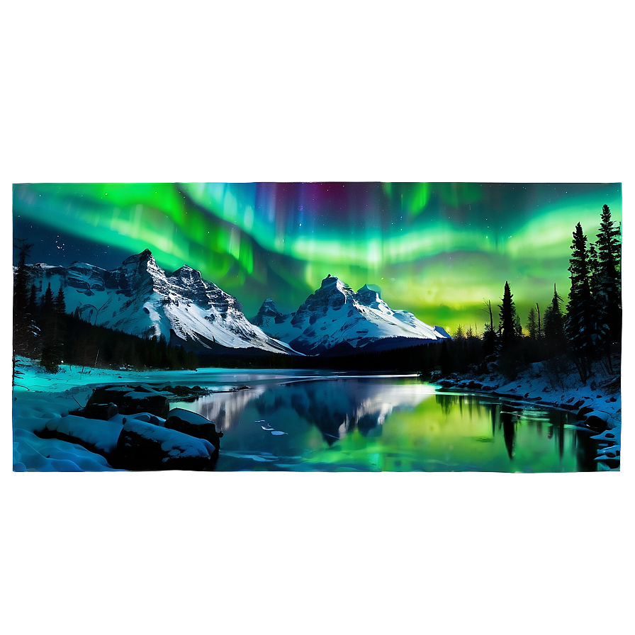 Aurora Borealis Wilderness Scene Png 06242024