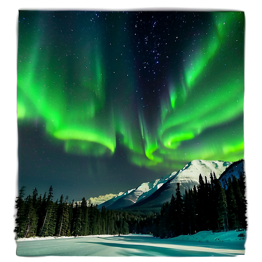 Aurora Borealis Wilderness Scene Png 66