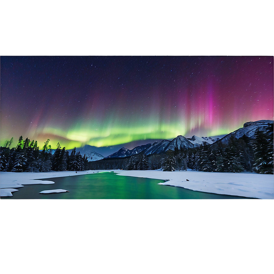 Aurora Over Snowy Wilderness Png Amr