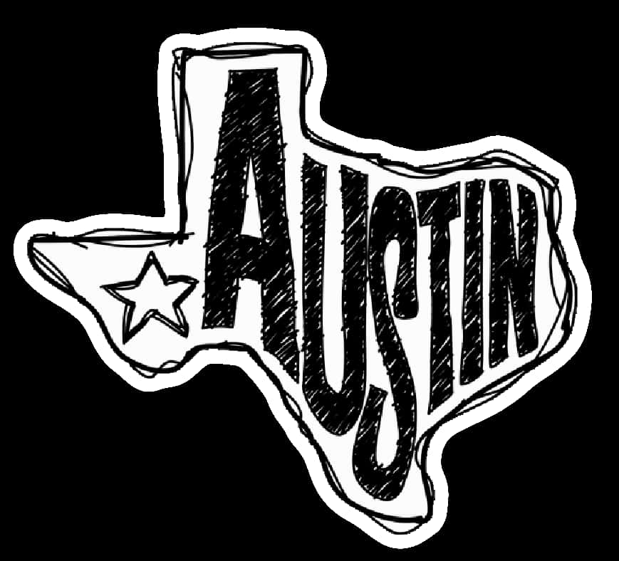 Austin Texas Outline Art