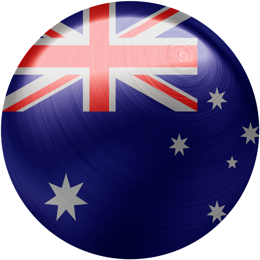 Australian Flag Sphere Graphic