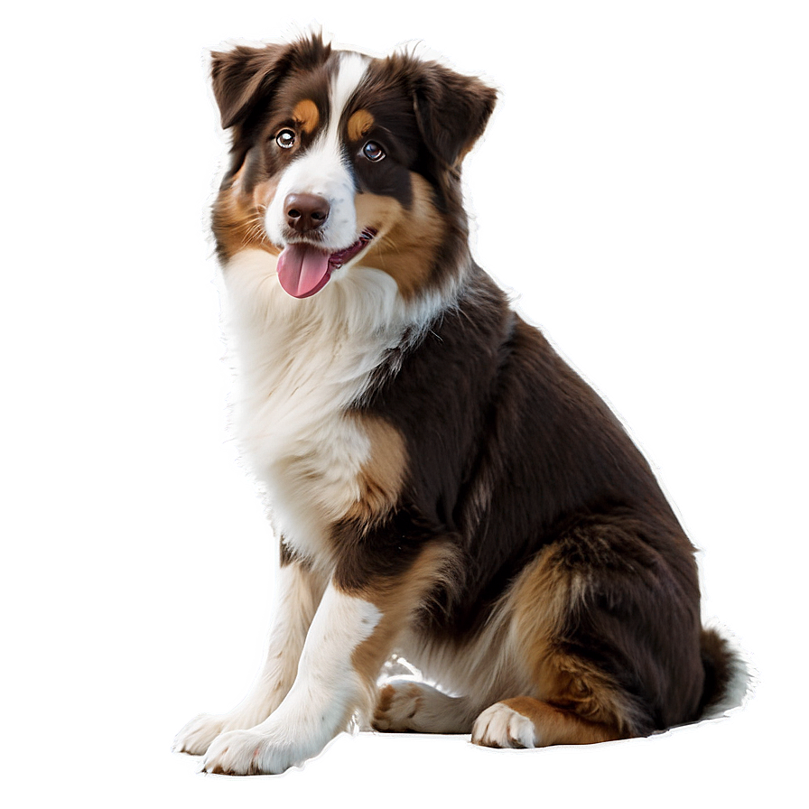 Australian Shepherd And Puppy Png 1