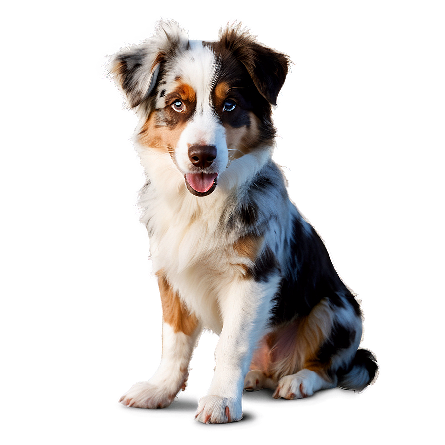 Australian Shepherd At Sunset Png The