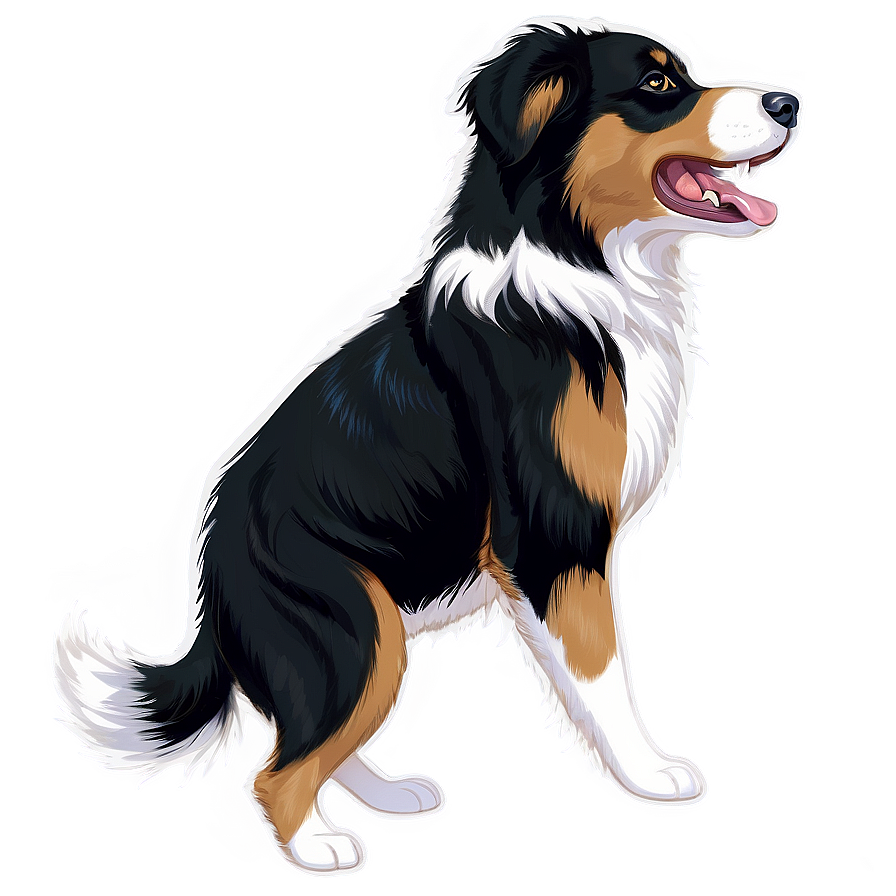 Australian Shepherd Barking Png Xha43