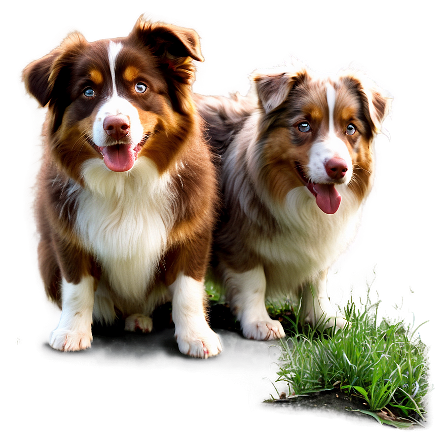 Australian Shepherd In Field Png Nia32