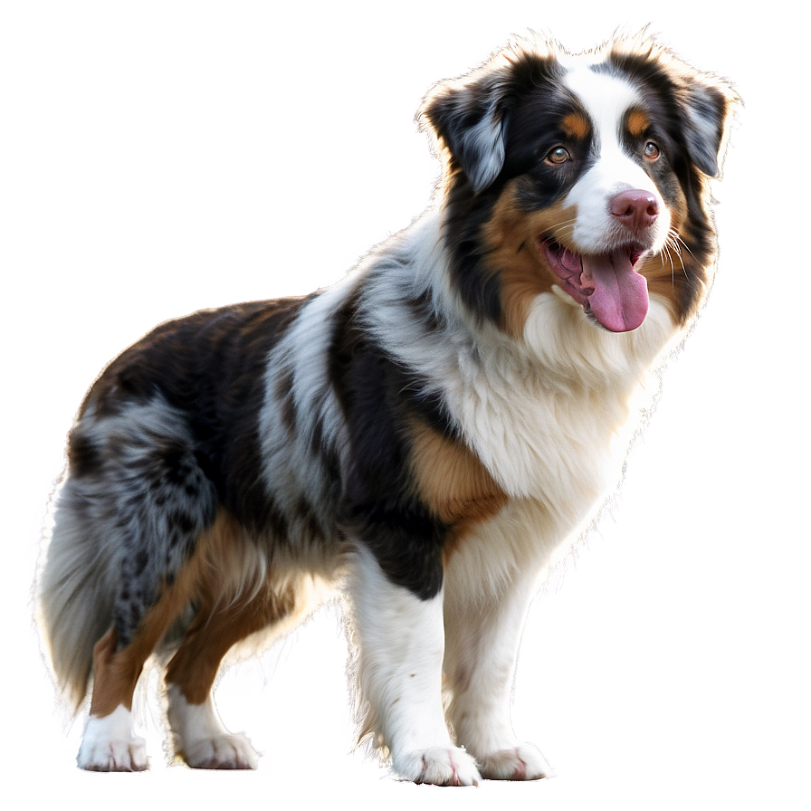 Australian Shepherd In Snow Png 06202024